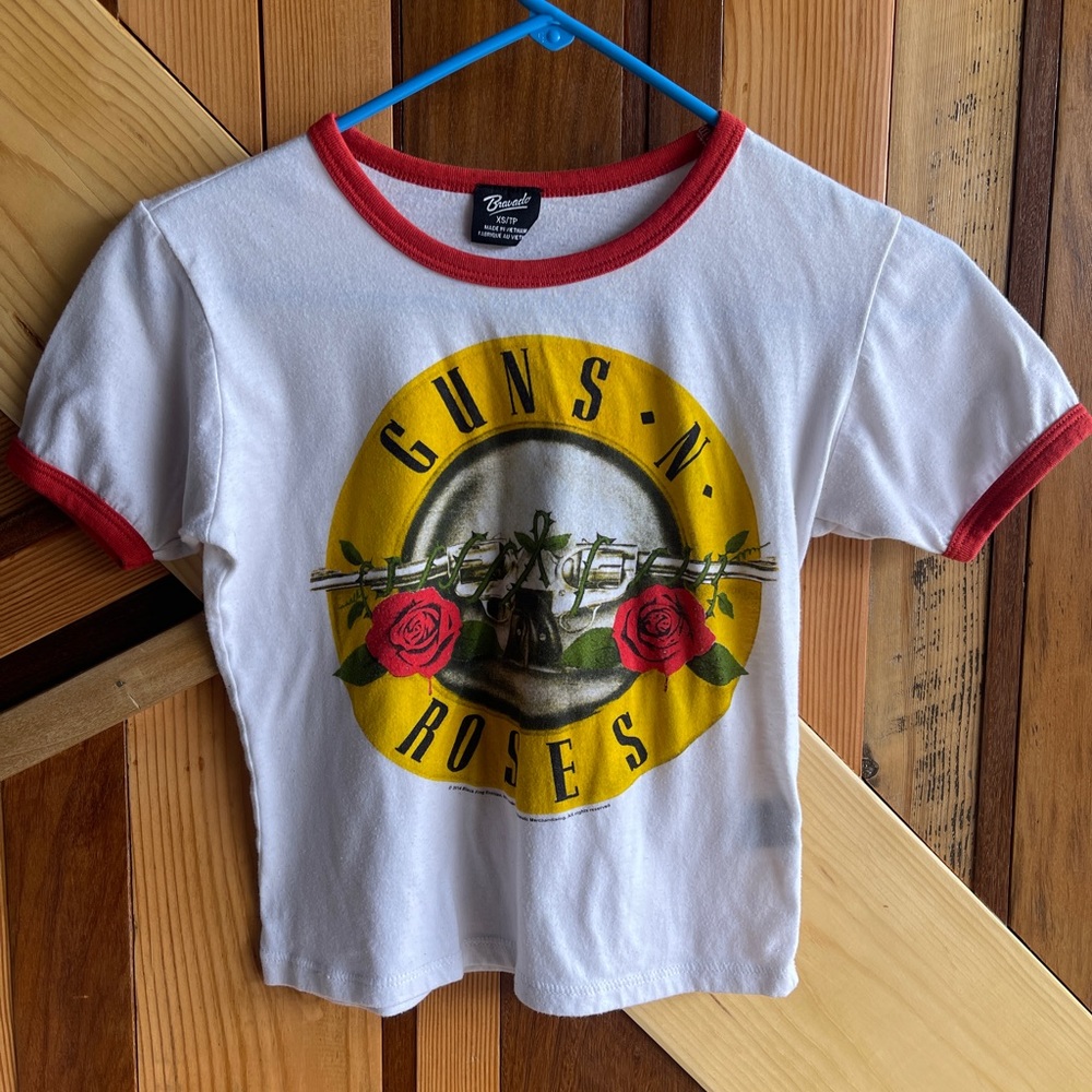 Bravado Guns N’ Roses Graphic T-shirt - Size XS - White with Red Edges
